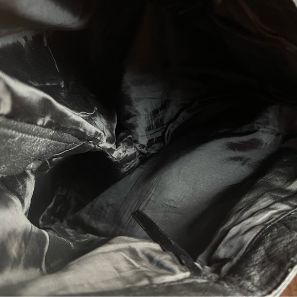 Vintage Bagatelle Black 100% Leather Pants Straight Leg Mom Style High waist 12 - Picture 8 of 11